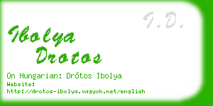 ibolya drotos business card