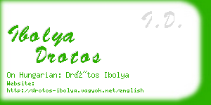 ibolya drotos business card